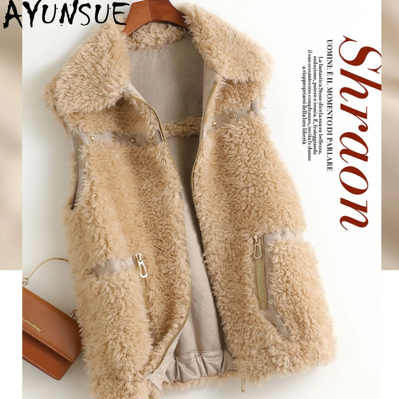 

Женская куртка из композитного меха, элегантный дамский простой жилет, новинка сезона осень-зима 2021, шерстяное меховое пальто для женщин, Casaco Feminino FCY
