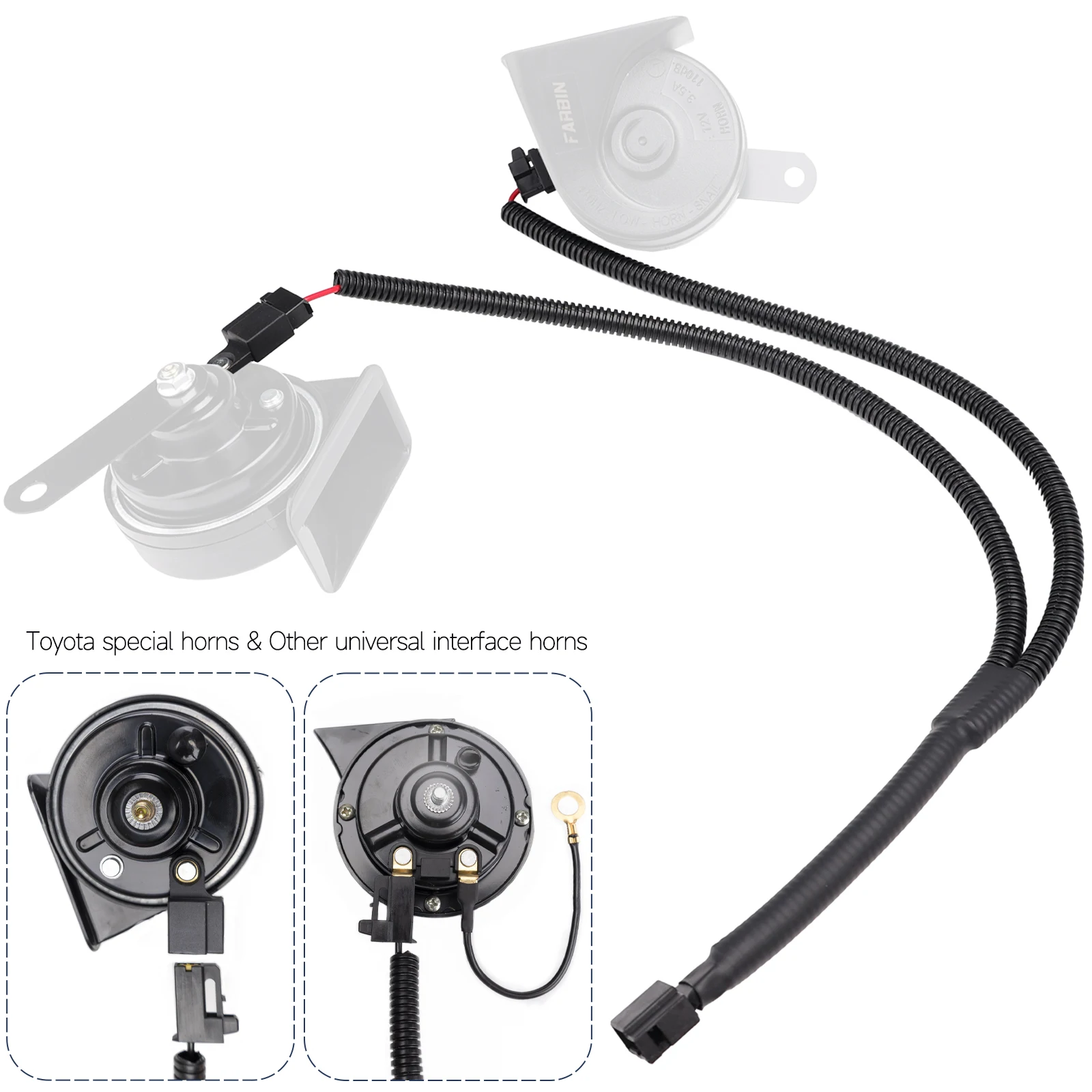 Y-type Horn Harness Car Horn One-to-Two Converter Wiring – Y-Type Adapter Harness For Toyota, Lexus, Subaru Vehicles Toyota Premium Horn - View #12