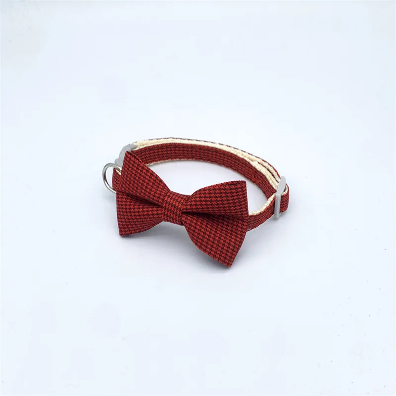 Adjustable Durable Pet Collar with Cute Bow and Soft Bell
