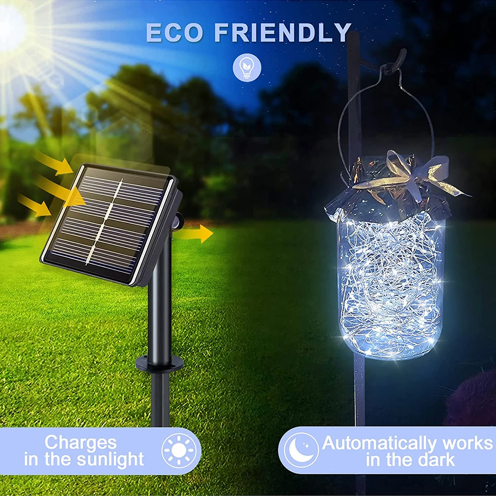 LED Fairy String Lights Waterproof Outdoor Garland Solar Power Holiday Christmas Lamp For Garden Party Tree Decoration 5