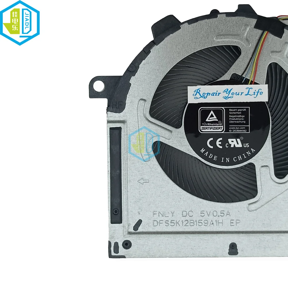 Cpu Gpu Fan Cooler para Lenovo Ideapad Ventiladores de Refrigeração Vga Laptop Ideapad Jogos 315ach6 3-15ihu6 Dfs5k12b159a1h Dfs5m325063b1h 5h40s20424 - Imagem 3