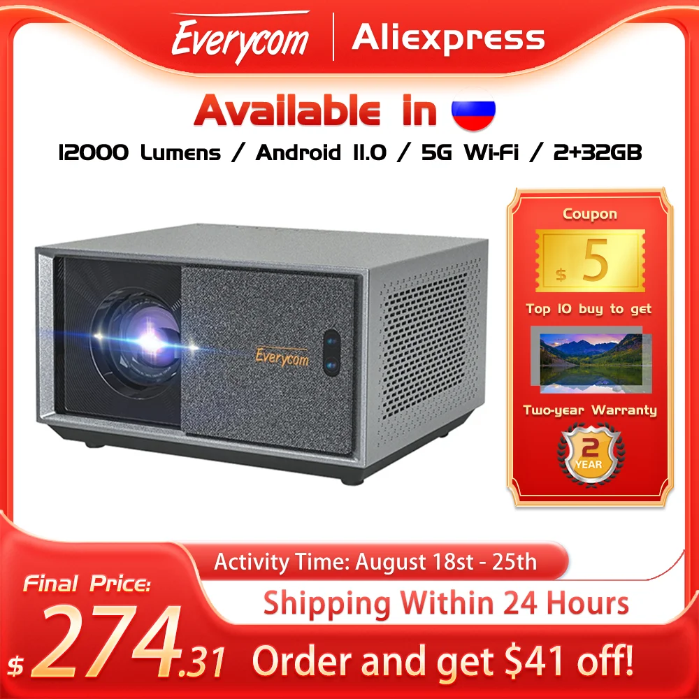Everycom-Full-HD-RD829-Projector-5G-WiFi-LED-4K-Video-Movie-Smart ...