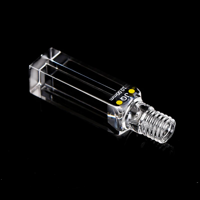 나사 캡이 있는 쿼츠 큐벳 셀 (10mm), 4 방향 조명, 700ul, 슬릿 2mm