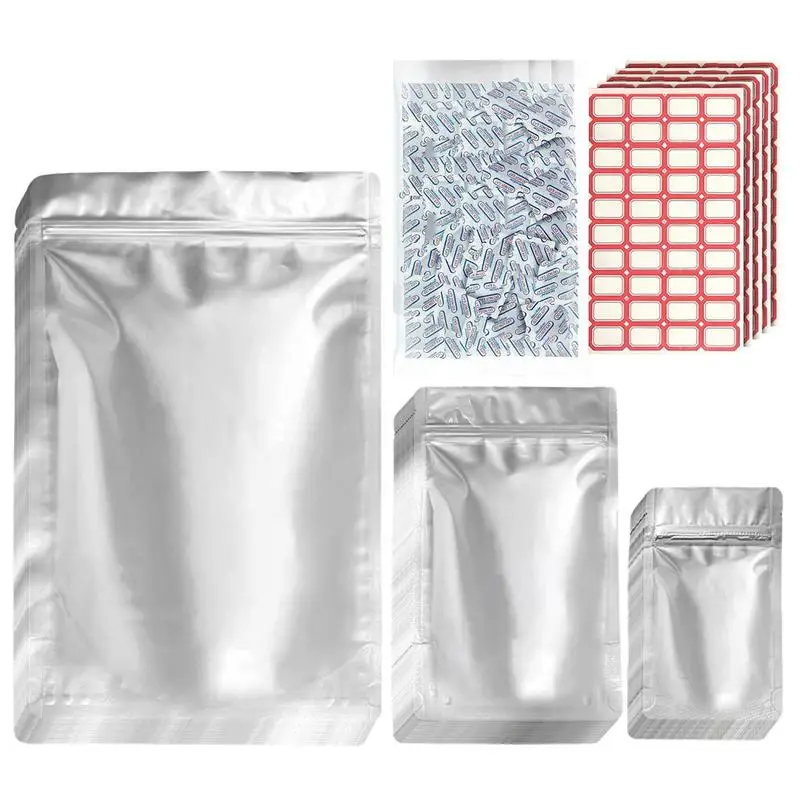 

Sealable Milar Myler Bag 100 Food Storage Bags For Grains Wheat Rice Reusable Heat Sealable Resealable Airtight Smell Proof