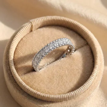 Anelli Semplici e Trendy in Argento Sterling 925 per Donna, con Zirconia Cubica Brillante, Accessori per Dita Raffinati, Gioielli Eleganti per Feste