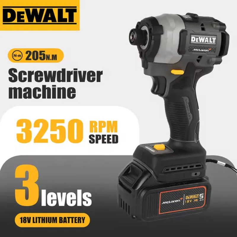 DeWalt DCF85m 205N.m 무선 스크루드라이버 3250rpm 가변 속도 브러시리스 전기 무선 스크루드라이버 전동 공구