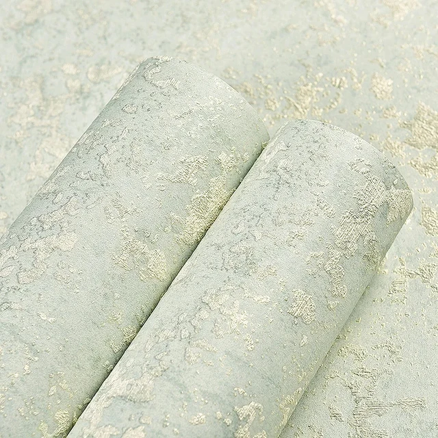 วอลเปเปอร์ลายโมเดิร์นเรียบง่าย 3 มิติ ดินเบา สีเขียวอ่อน ไม่ต้องใช้กาวติดผนัง สไตล์นอร์ดิก สำหรับตกแต่งผนังทีวีและบ้าน 1