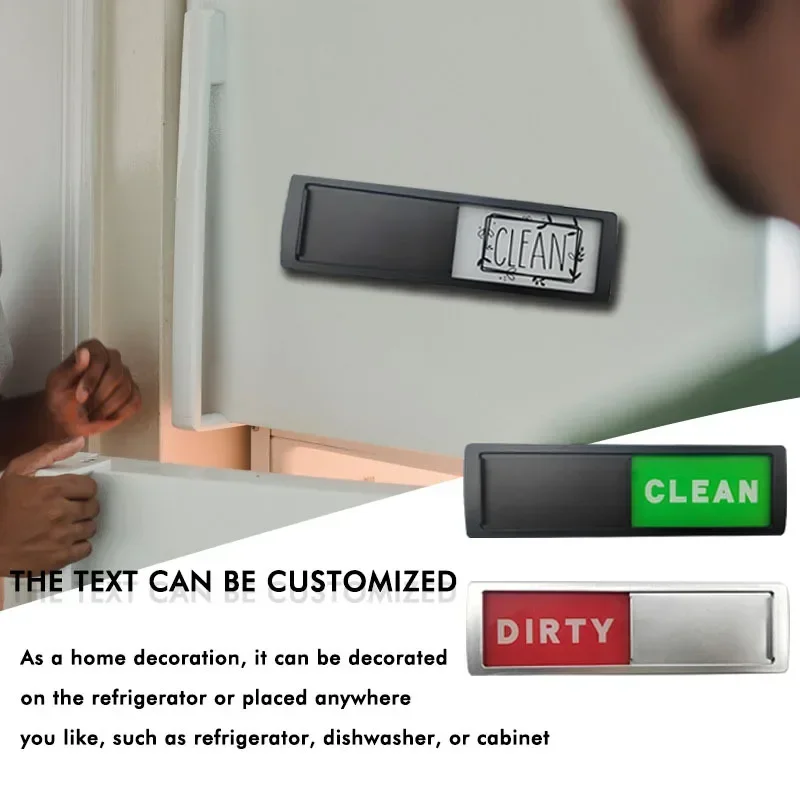 Room Cleaning Tips Cleanliness Signs Hotel Magnetic Sign Kitchen Dishwasher Magnet Clean Dirty Sign Home Room Decoration dishwasher magnet
