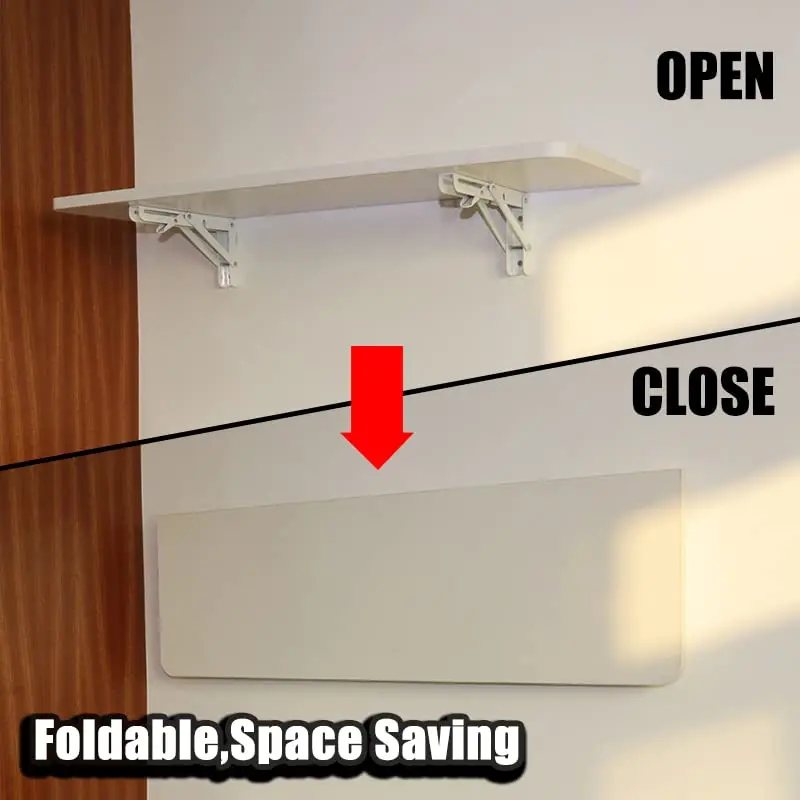 Stainless Triangle Folding Angle Bracket, ajustável Wall