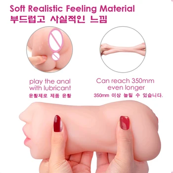 3 IN 1 Male Masturbation Tools Pocket Pussy Sexy Toys for Men with Realistic Vagina Masturbator Cup Sex Doll Sex Toys for Men 18 3