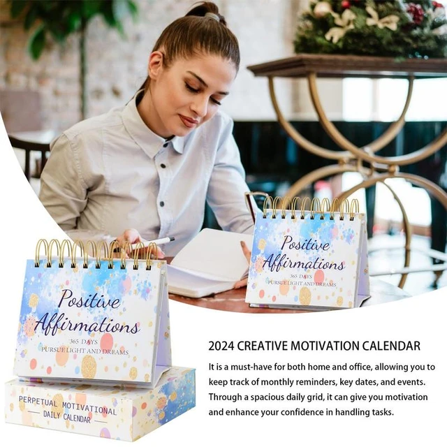 Motivational Calendar 2024 Full-Color Daily Affirmation Calendar Humorous  With Daily Inspirational Quotes Positive Perpetual