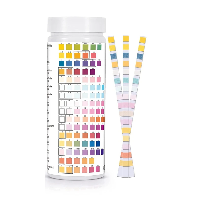 

16 In 1 Drinking Water Test Kit, Water Testing Kits For Drinking Water 100 PCS Water Quality Test Strips,Free Chlorine