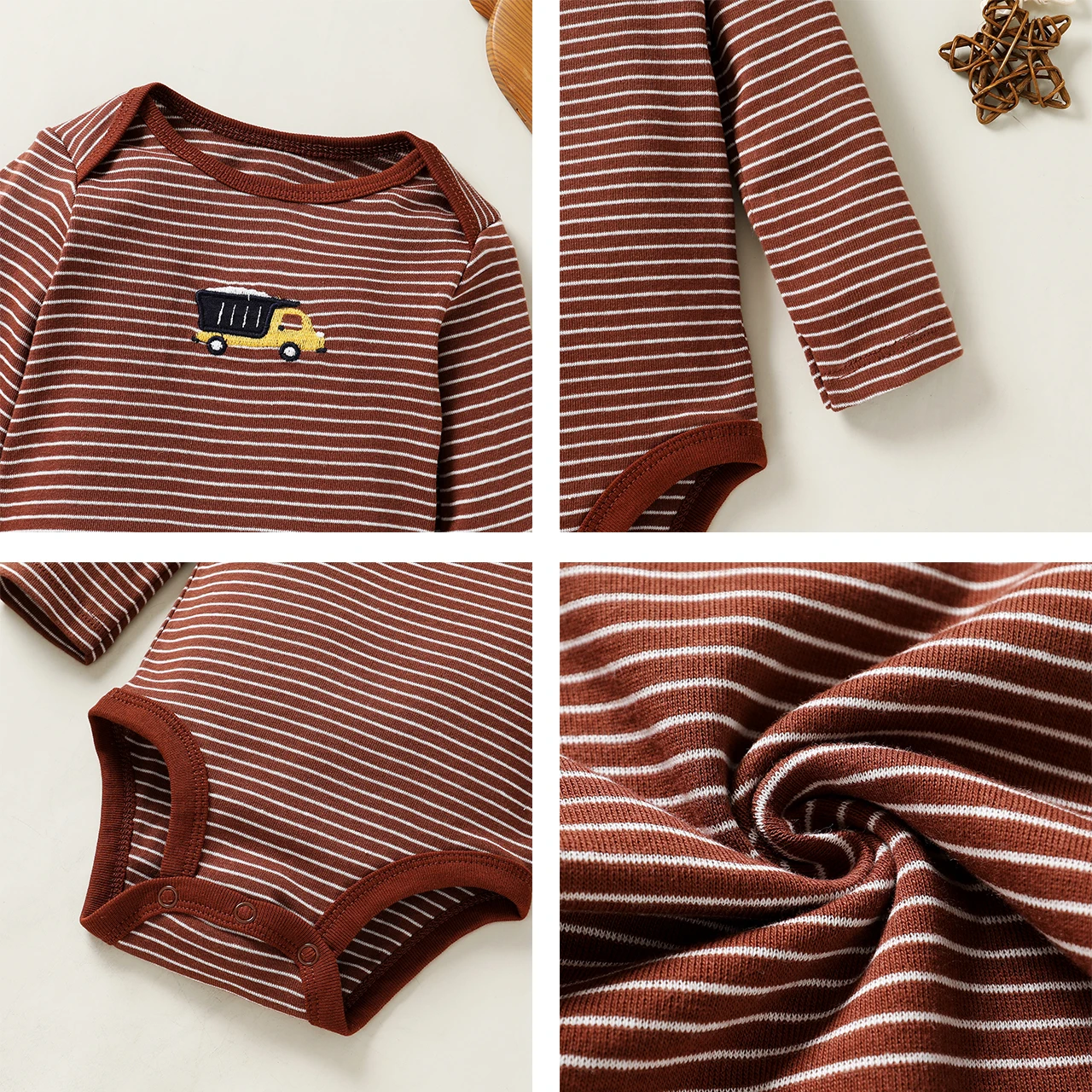 5-Pack Winter Toddler Baby Boys Girls Long Sleeve Cotton Onesie baby bodysuit cotton romper Bodysuit Romper Clothes Outfits for 0-24 Months