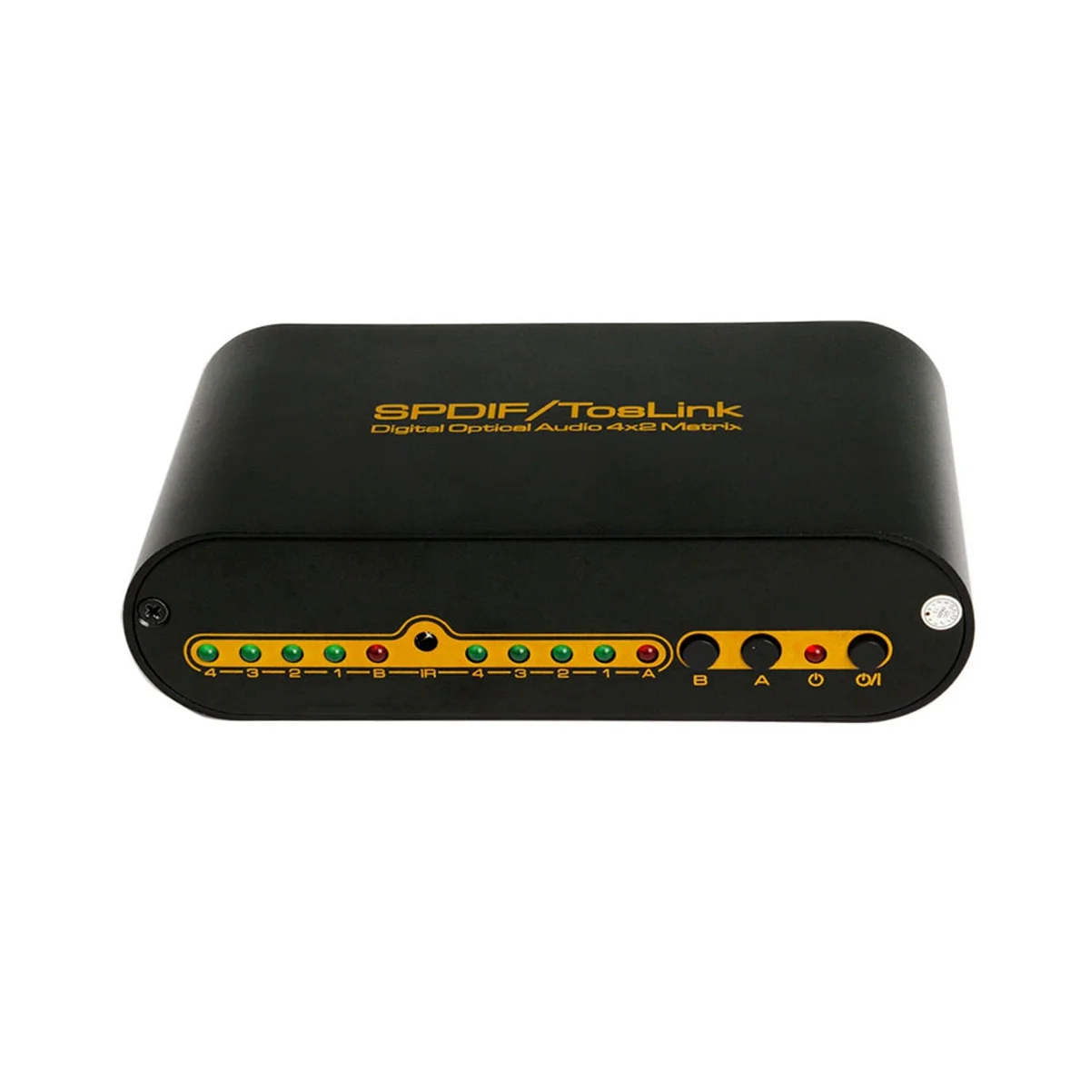 

Spdif Toslink Цифровой оптический аудио 4X2 коммутатор 4 в 2 Выход видео конвертер для/LPCM2.0/DTS ЕС разъем