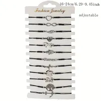 12pcs/set Stylish Stainless Steel Braided Charm Bracelet for Men - Perfect for Daily Wear and Gifting to Family and Friends - Image 4