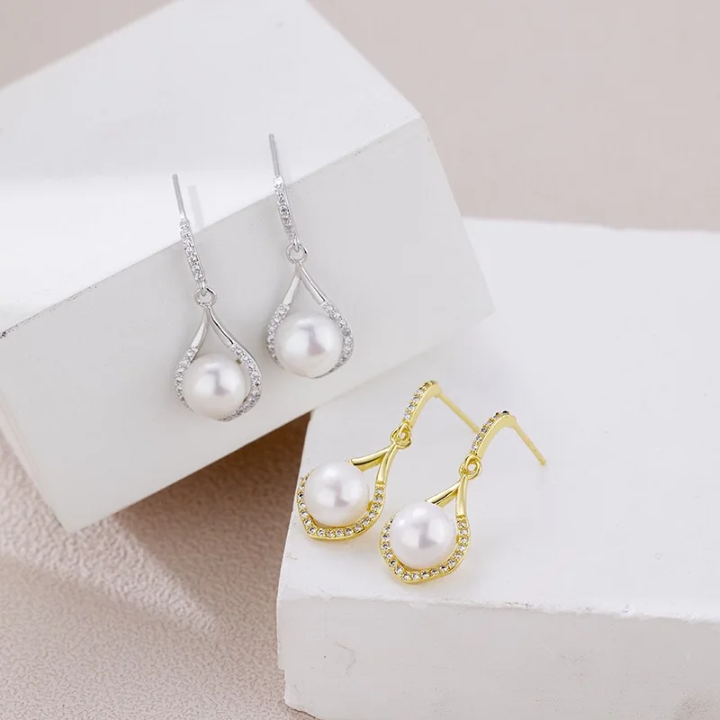 

EYER Fashion Lucky Bag Pendant Drop Earrings Natural Freshwater Pearl Ear Accessories Female Trendy Style Jewelry Ornament Gifts