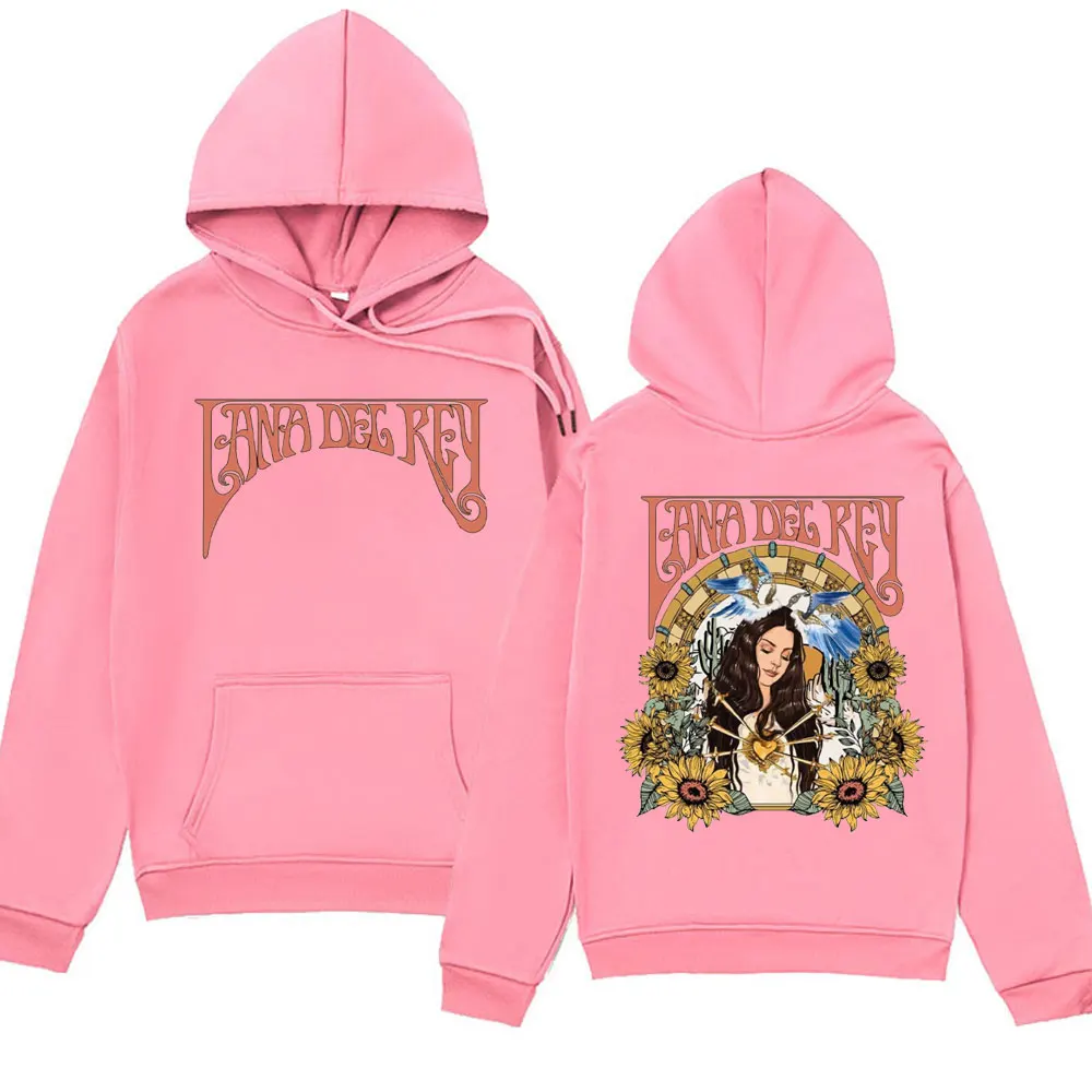 Lana Del Rey Hoodies Singer Graphic Printing Hoodie Fans Casual Long Sleeve Hooded Sweatshirts Autumn/Winter Pullover Men Women