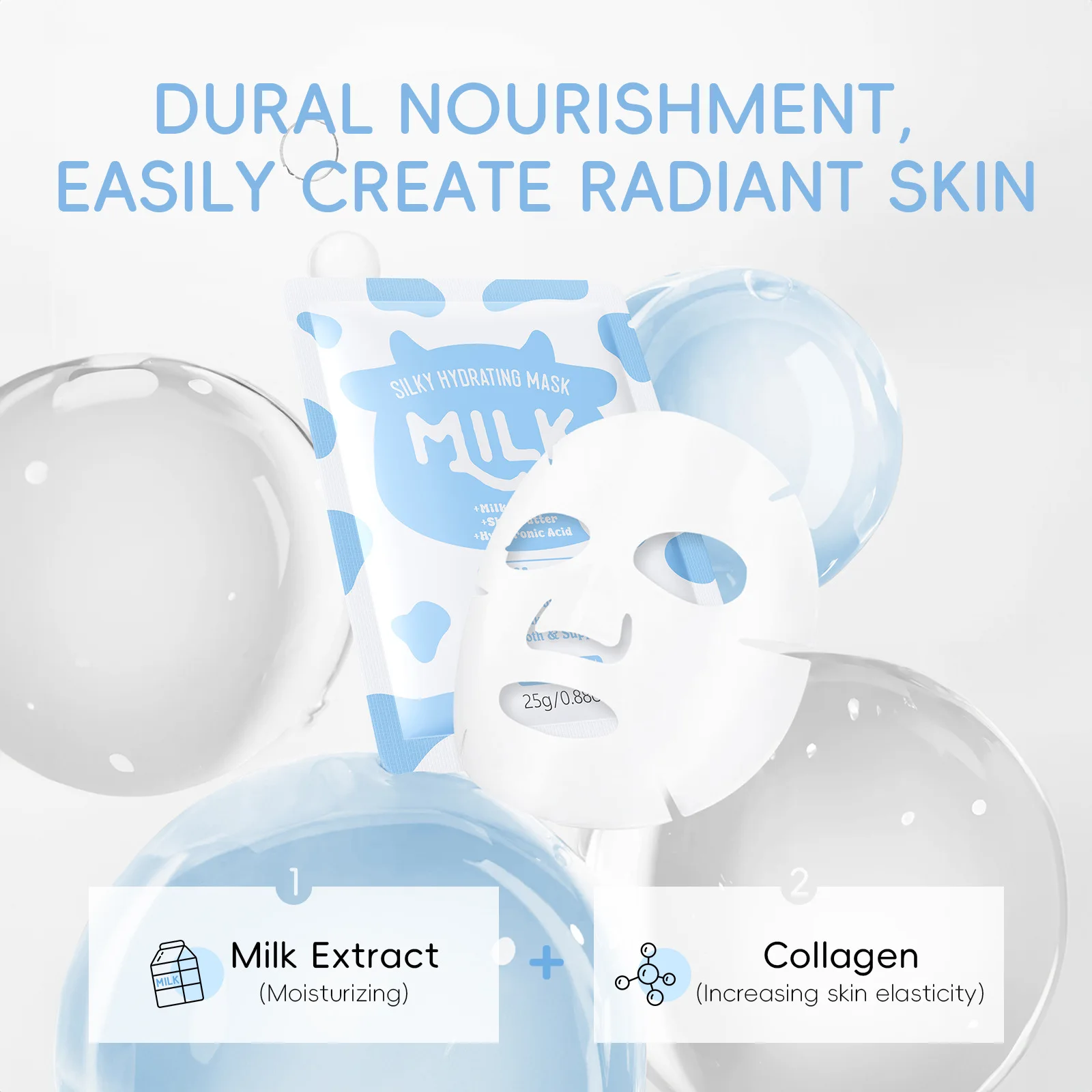 Hydrating Milk Facial Sheet Mask - Deep Nourishment for Dry & Sensitive Skin (25g)