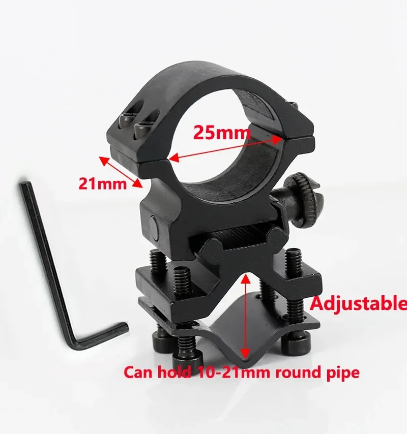 Description Picture 3 of itemUniversal Metal Rail Clip 25mm Ring 20mm Gun Mount Flashlight Laser Torch Bracket For 501B C8 Hunting Flash Light
