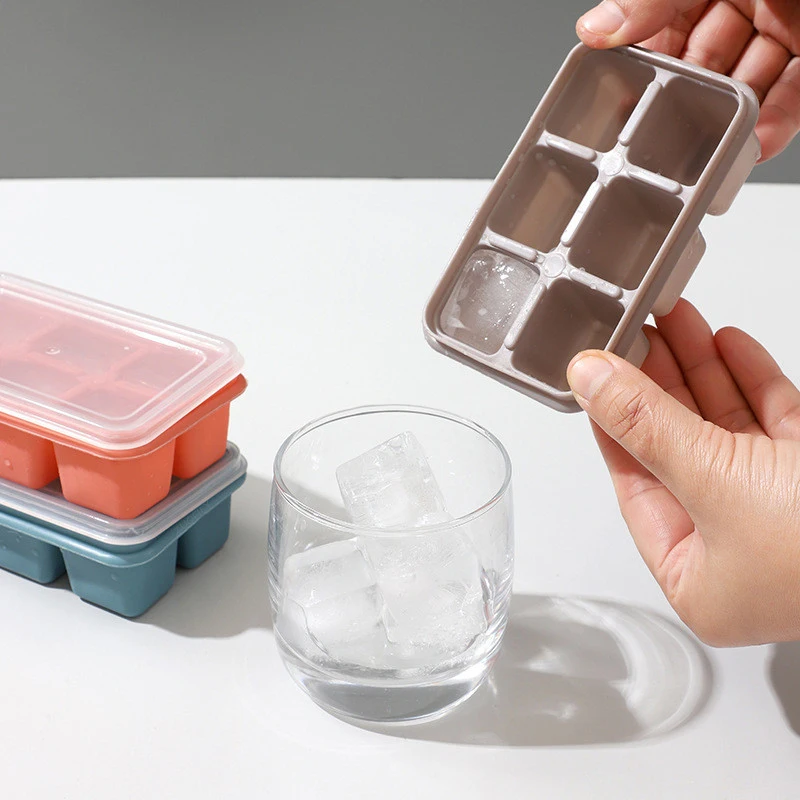 2023New 1PCS Mini Ice Cube Tray Mold Easy-Release 6 Grids Silicone Ice Food  Molds Maker