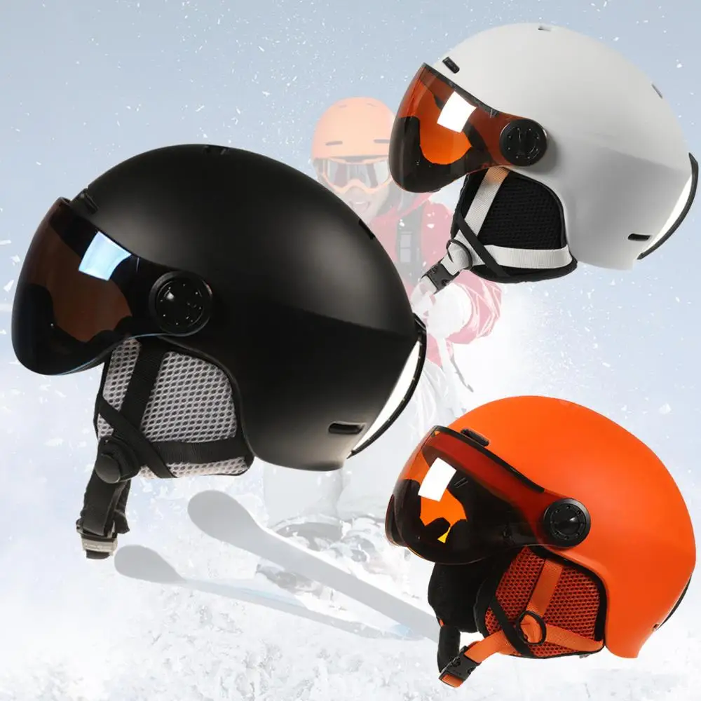 

Skiing Helmet With Goggles Integrally-Molded PC+EPS High-Quality Ski Helmet Outdoor Sports Ski Snowboard Skateboard Warm Helmets