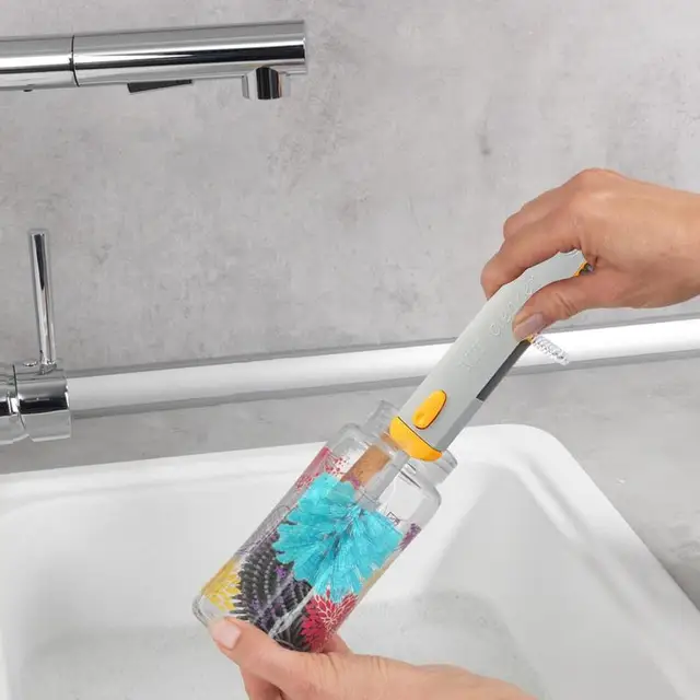 Effortless Bottle Cleaning with the 4-in-1 Bottle Gaps Cleaner Brush