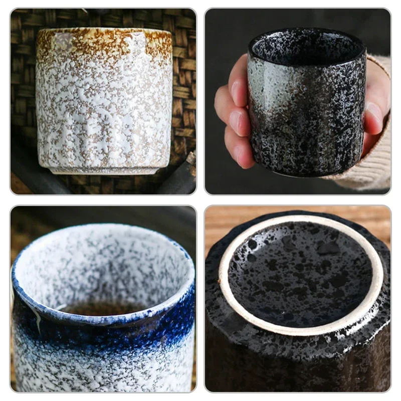 Vintage Ceramics Cups Japanese Stoneware Porcelain 200ml 128ml Tea Mug Healthy Lifestyle Kung Fu Tea Cup Drinkware Sake Cups