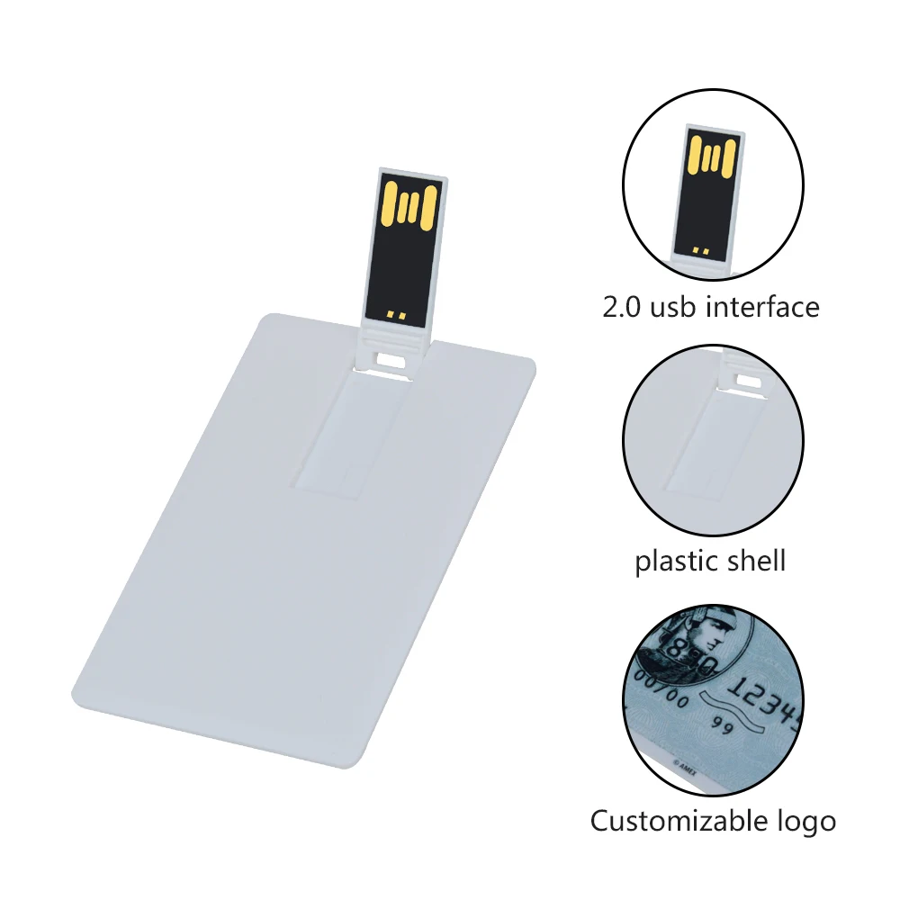 크리에이티브 선물 신용 카드, 휴대용 플라스틱 펜 드라이브, 실제 용량 메모리 스틱, USB 2.0 플래시 드라이브, 64GB, 32GB, 16G, 8G U 디스크, 10 개