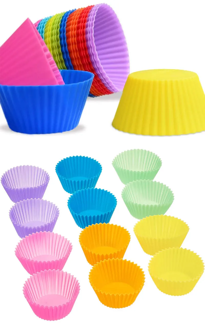 10/20/50Pcs Silicone Cupcake Baking Cups, Reusable Non-Stick Muffin Liners, Heat-Resist... - SKU SCBC1529 - UGI Packaging