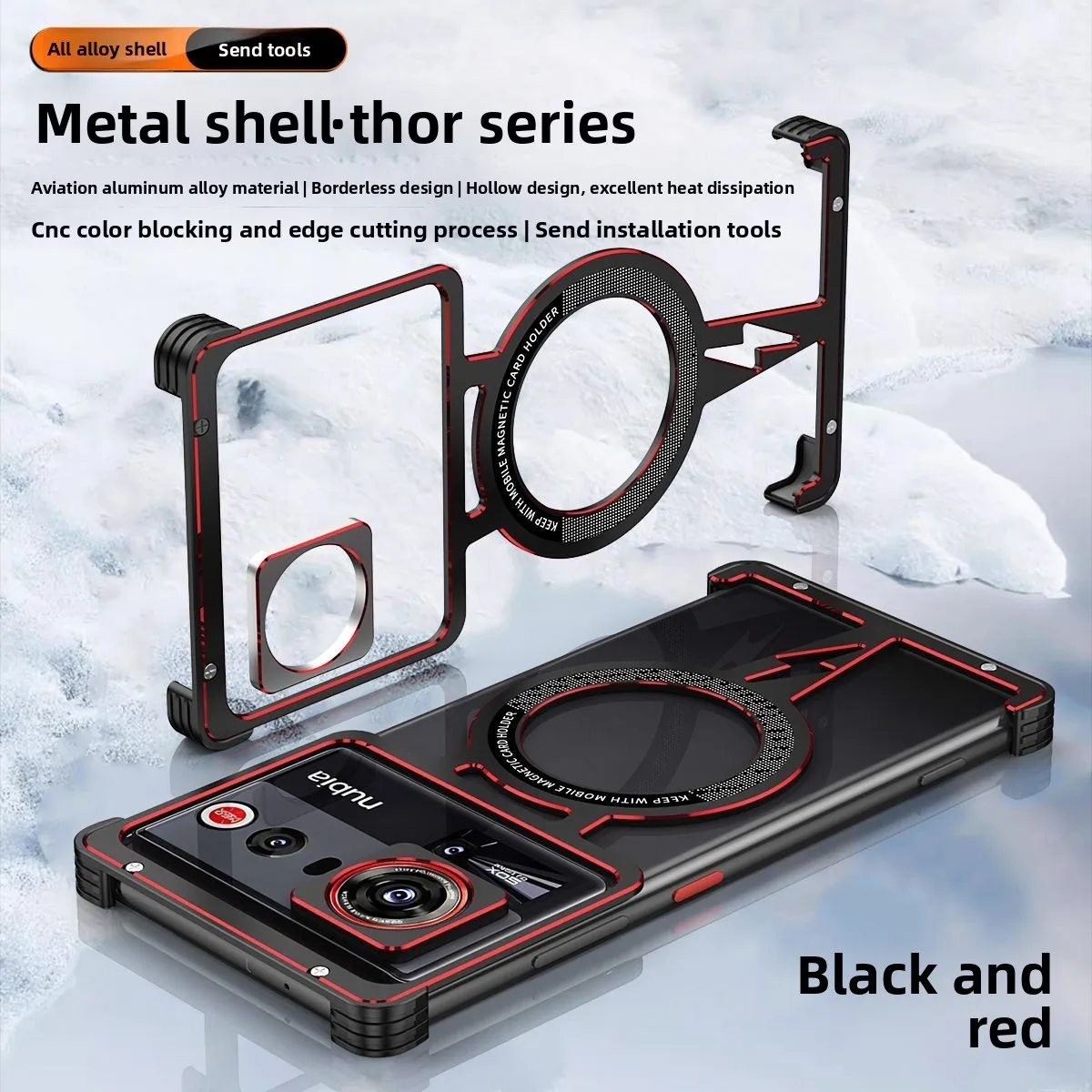 Ultra Clear Magnetic Aluminum Alloy Shockproof Bumper Case