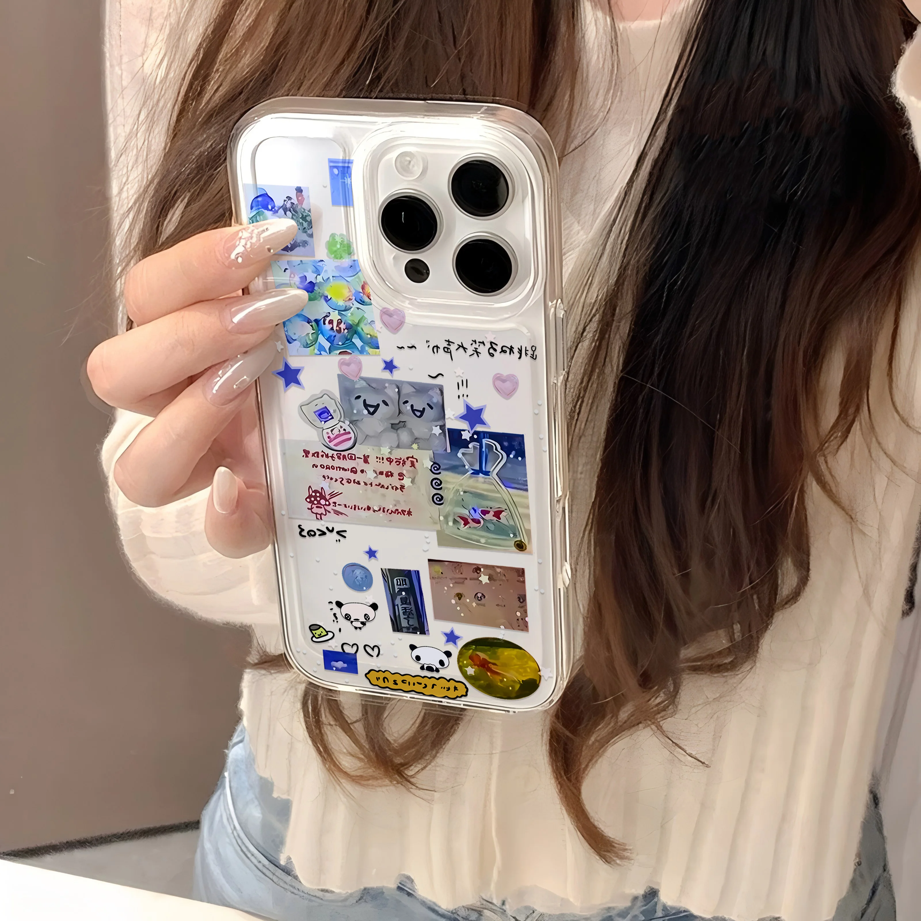 Korean Y2K Cartoon Four-Leaf Clover Phone Case - Stylish and Durable Back Cover