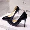 Nude Pumps for Women High Heel Shoes Female Fashion Patent Leather Sexy Pointed Toe Thin Heel Wedding Shoes Plus Size 34-44 4