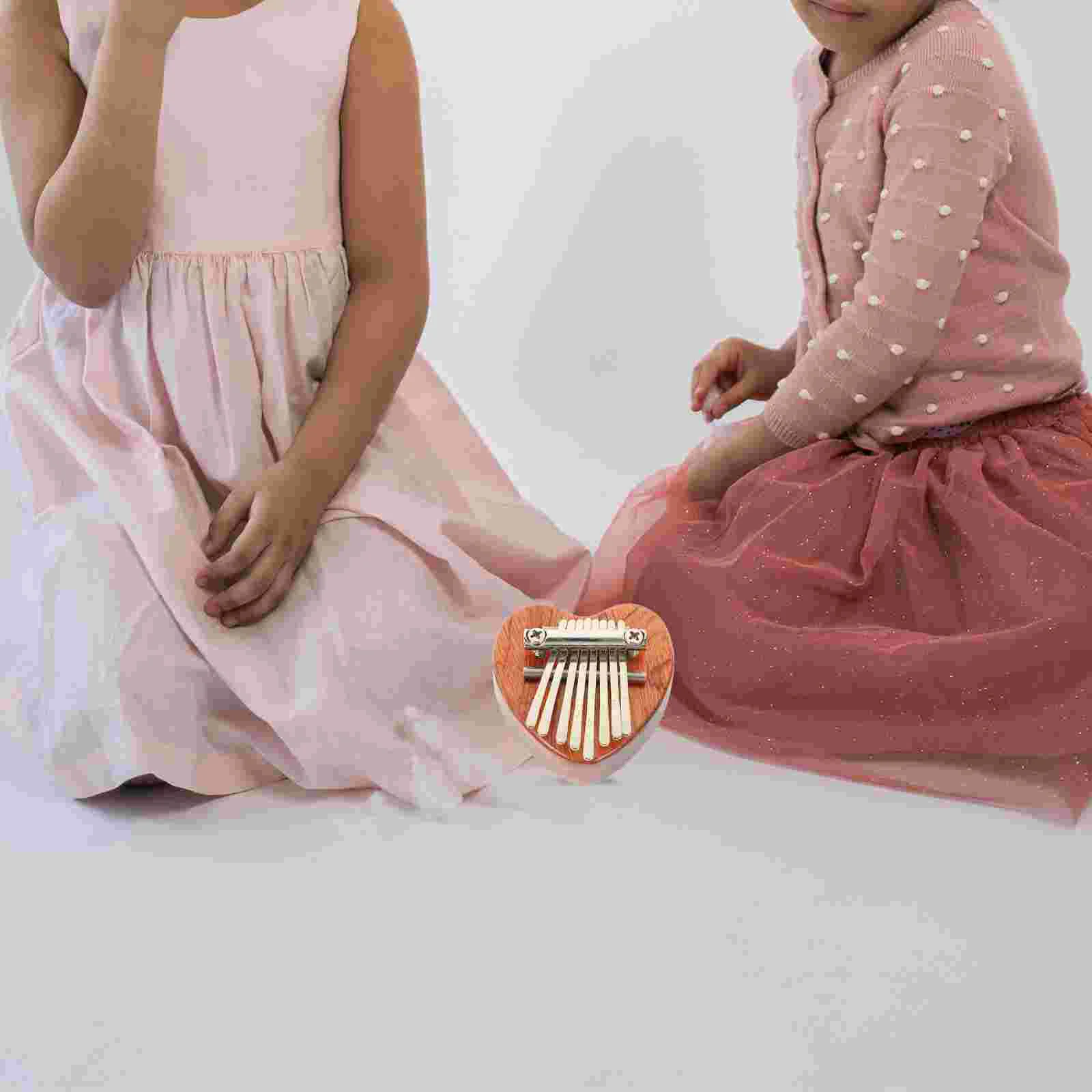 3 Pcs 8 Tone Thumb Piano Mini Finger Kids Music Plaything Kalimba Beginner Musical Instruments Miniature Wooden Child
