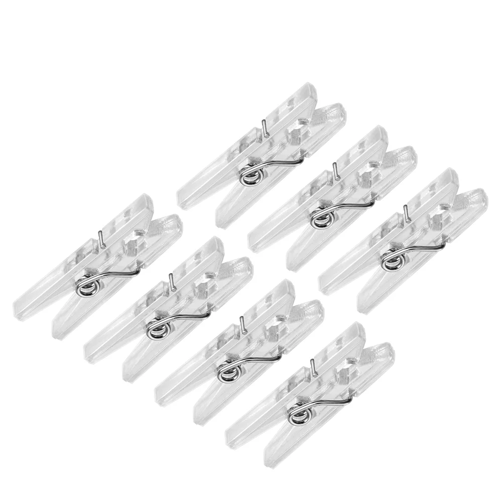 

100 Pcs Hanging Clamps Spring Clips Clothes Clothespin 100pcs Clothespins Photo