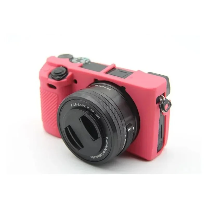 Silicone Soft Shell Camera Bag Case with Free Tempered Film