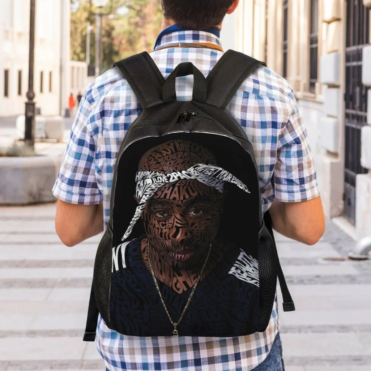 Custom 2Pac Rapper Tupac Backpacks for Men Women College School