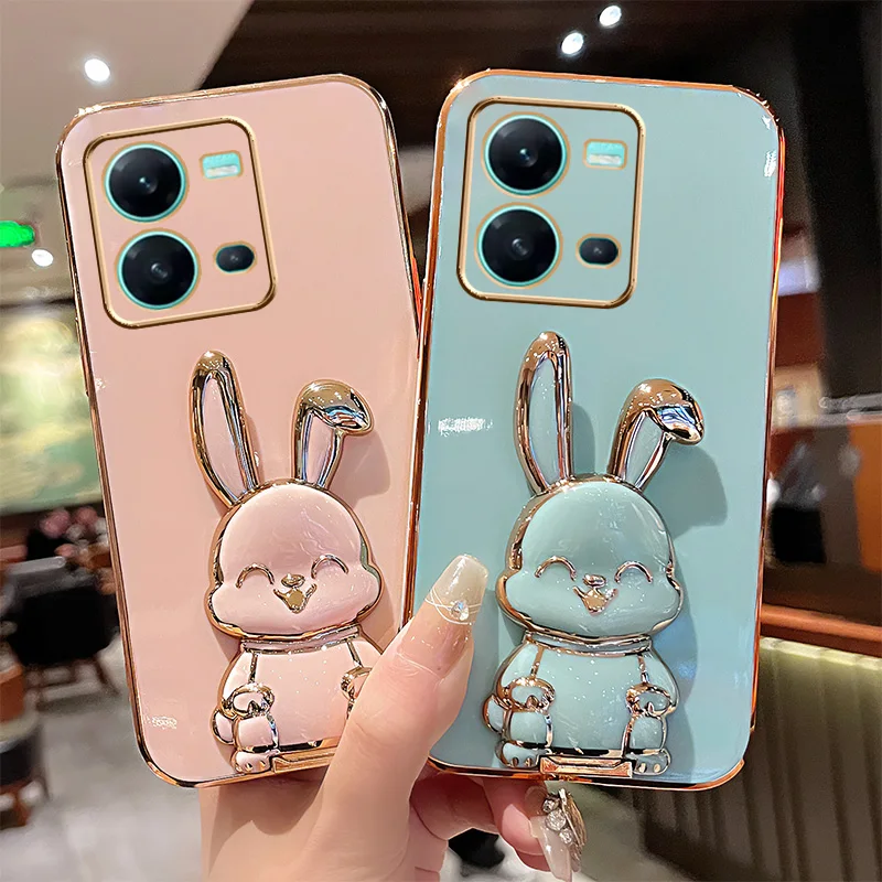 

Чехол для телескопического кронштейна с рисунком кролика астронавта для Vivo V21 чехол для телефона V20 V21E V23 V23E V25 для Vivo Y76 Y77 Y52 Y55 Y73 Y72 Y76S