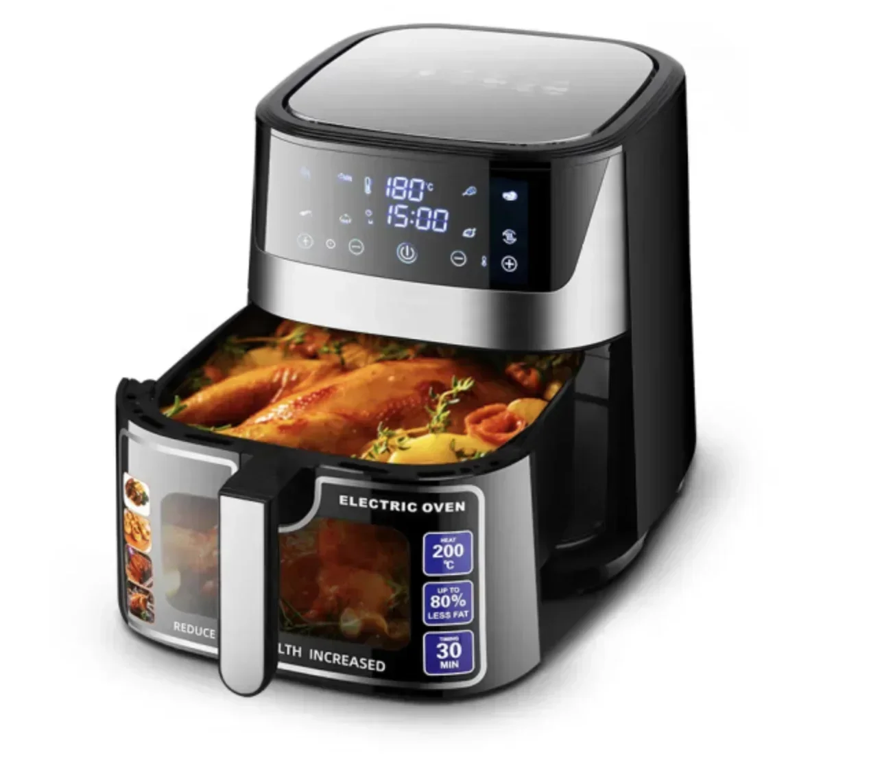 New intelligent household air fryer. Multifunction. Visual. Automatic. Large-capacity. Electric fryer oven all-in-one. 5