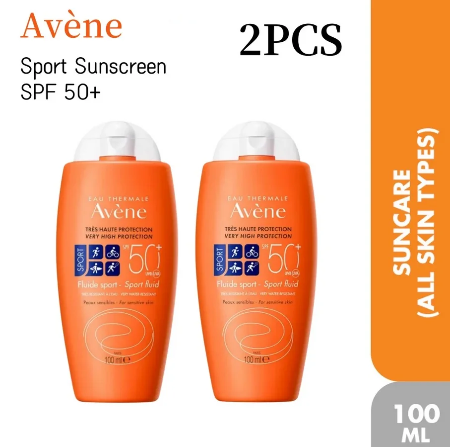 

2PCS Avene Fluide Sunscreen Ultra High Sport Sunscreen 100ml Refreshing Non-greasy Long-lasting Waterproof Smooth Texture