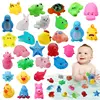 13pcs Baby Cute Animals Bath Toy Swimming Water Toys Soft Rubber Float Squeeze Sound Kids Wash Play Funny Toys Gifts 1