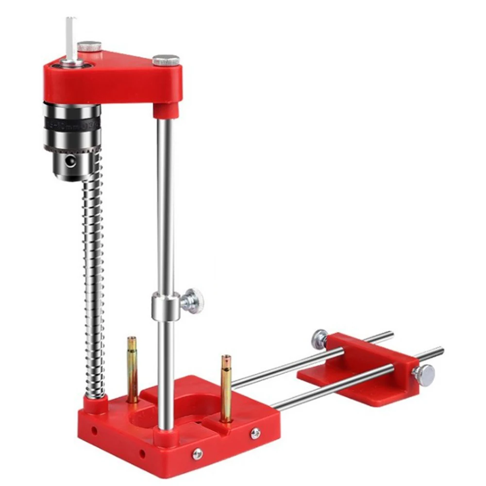 Aluminum Alloy Drill Locator Drill Guide Fixture Woodworking DIY Positioning Portable Wood Dowel Punch Drilling Locator Tool