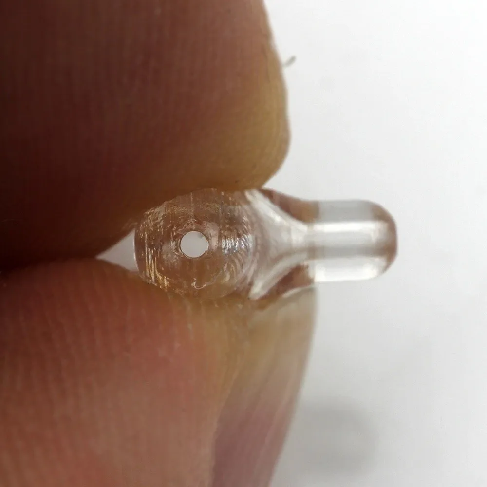 30PCS Fishing Beads Transparent Clear Oval Double Cross Hole Beads Sabiki Rig 3 Way Connector Fishing Accessories Cross Bead