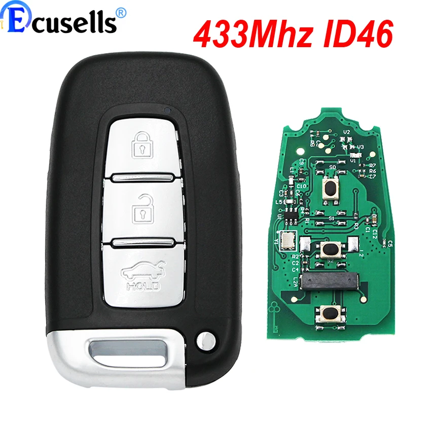 Entrada keyless chave remota inteligente fob para hyundai veloster ix35