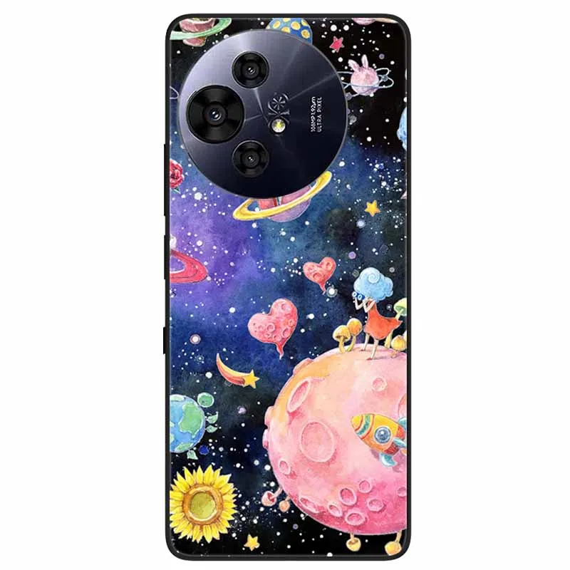 Floral Relief Painted Soft Silicone Phone Case - 6.8