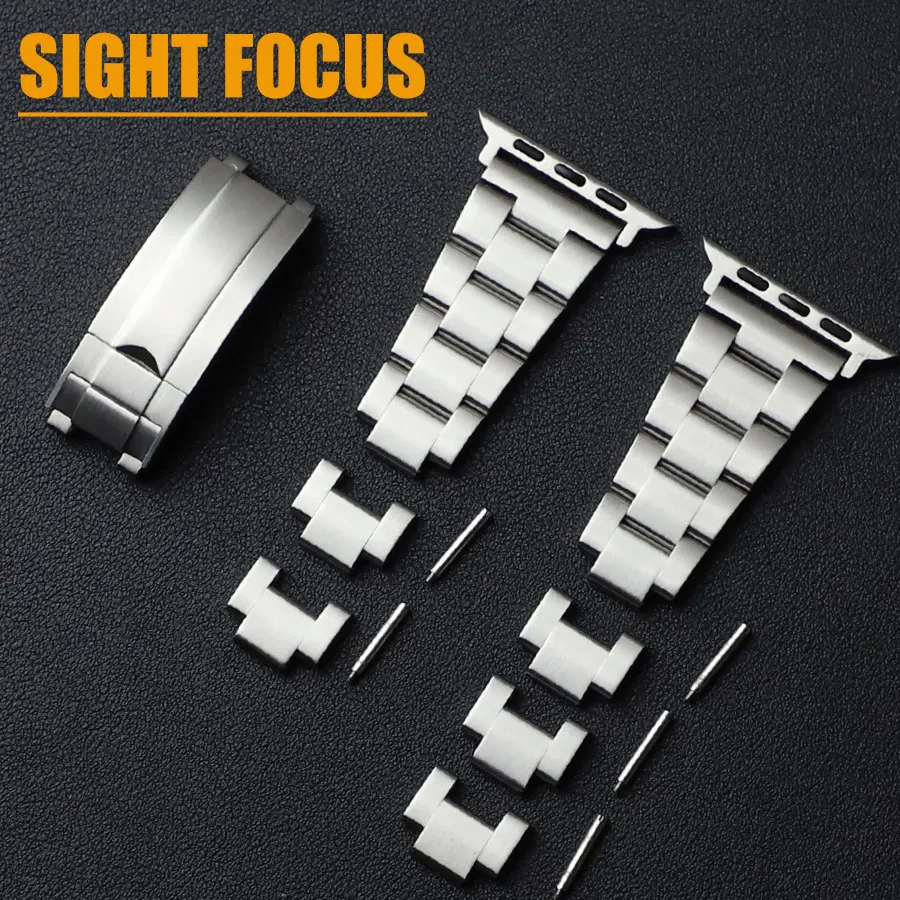 Cinturino In Acciaio Inossidabile Per Rolex Apple Watch Ultra Band 8 7 Se 6 5 4 49Mm 44Mm 45Mm 42Mm Bracciale 38Mm 40Mm 41Mm Iwatch 3 2 1