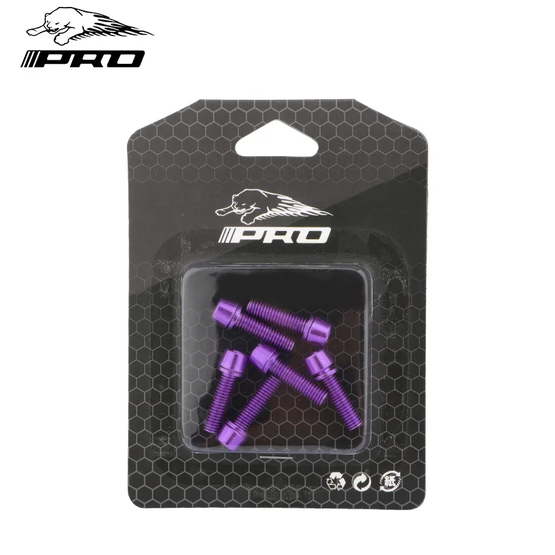 Bicycle Stem Bolts 6pcs/set M5*18mm MTB Stem Screws Colorful Stainless Steel Bike Stem Riser