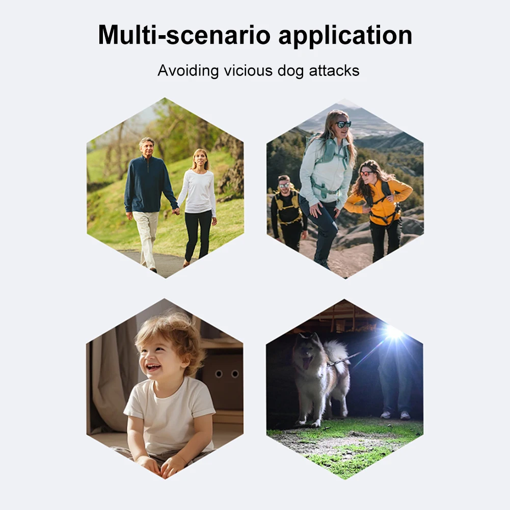 Ultrasonic Dog Bark Deterrent Device Long Range Rechargeable Pet Dog Repeller with LED Flashlight for Small/Medium/Large Dogs