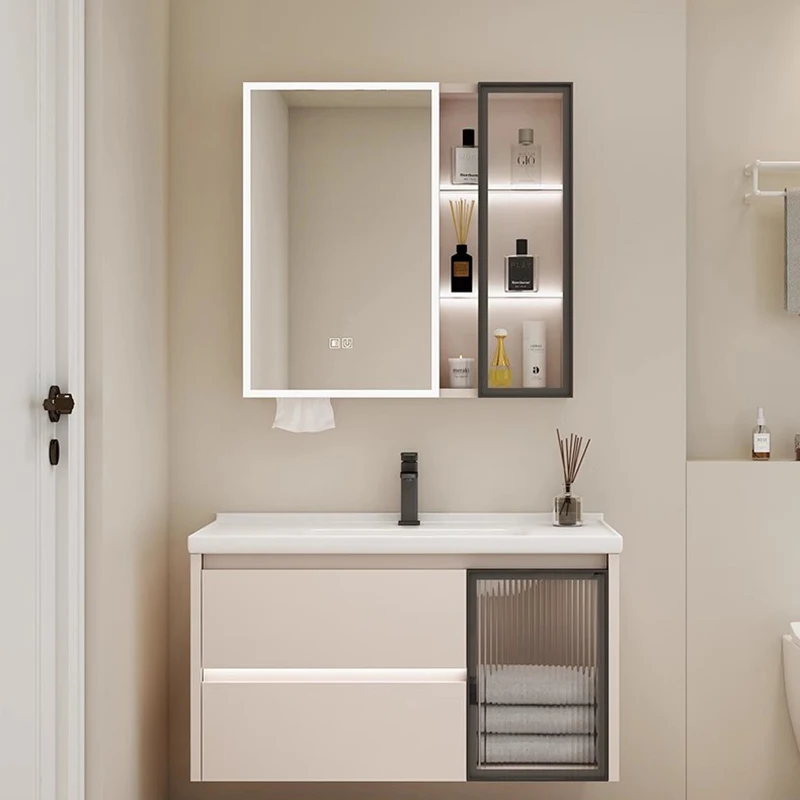 Washbasin Mirror Bathroom Vanities Vintage Toilet Partition Vanity Bathroom Vanities Drawer Light Mobiletto Bagno Furniture