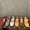 Women Flat Heel Outdoor Casual Mary Jane Red New Flat Shoes Fashion Shallow Slip on Ladies Elegant Ballerinas Soft Shoes 1