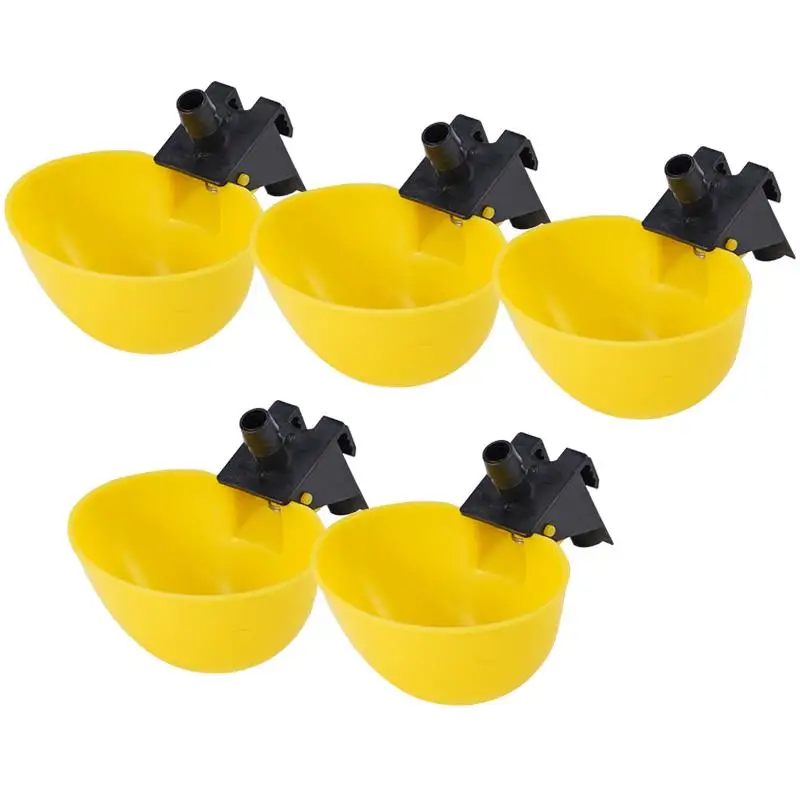 5/10/20 مجموعات التلقائي الدواجن الدجاج المياه الطيور شارب السلطانية الأصفر الدجاج سقي مغذيات الحيوان 9.5 مللي متر قطر شرب كوب